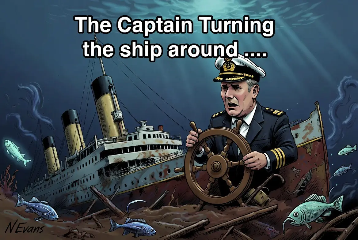 THE CAPTAIN TURNING THE SHIP AROUND